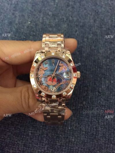 High quality Rolex Rose Gold Masterpiece Ladies Replica Watch